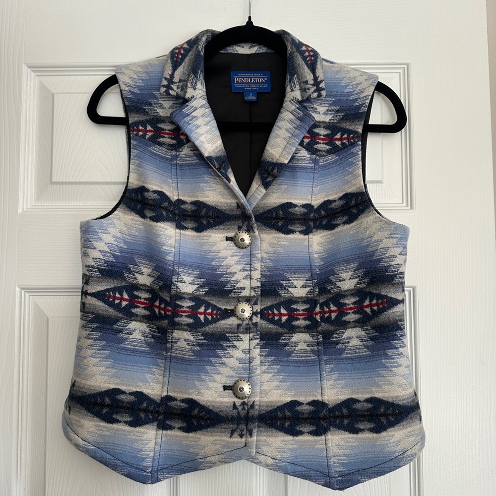 Pendleton Gray and Blue Woolen Vest